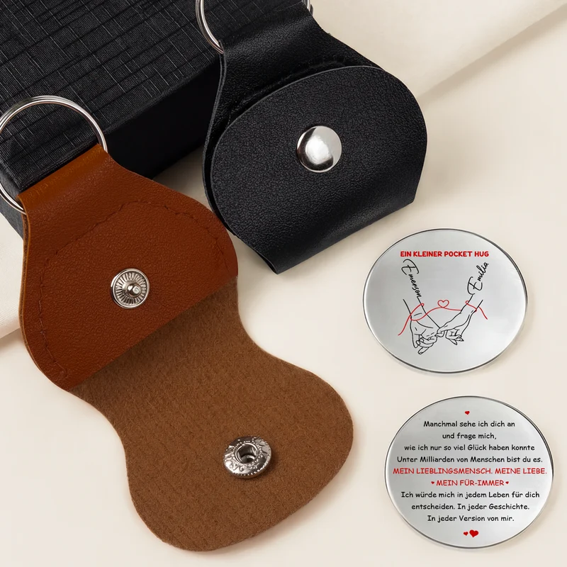 Mein Lieblingsmensch Meine Liebe Mein Für-immer - Personalisierte Paar Geschenke | Pocket Hug Schlüsselanhänger