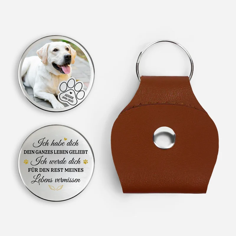 Ich Werde Dich Für Den Rest Meines Lebens Vermissen - Personalisierte Geschenke Foto | Pocket Hug Schlüsselanhänger Hund Katze