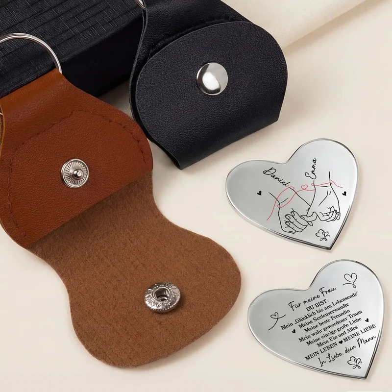 Mein Ein Und Alles - Personalisierte Paar Geschenke | Herz Pocket Hug Schlüsselanhänger