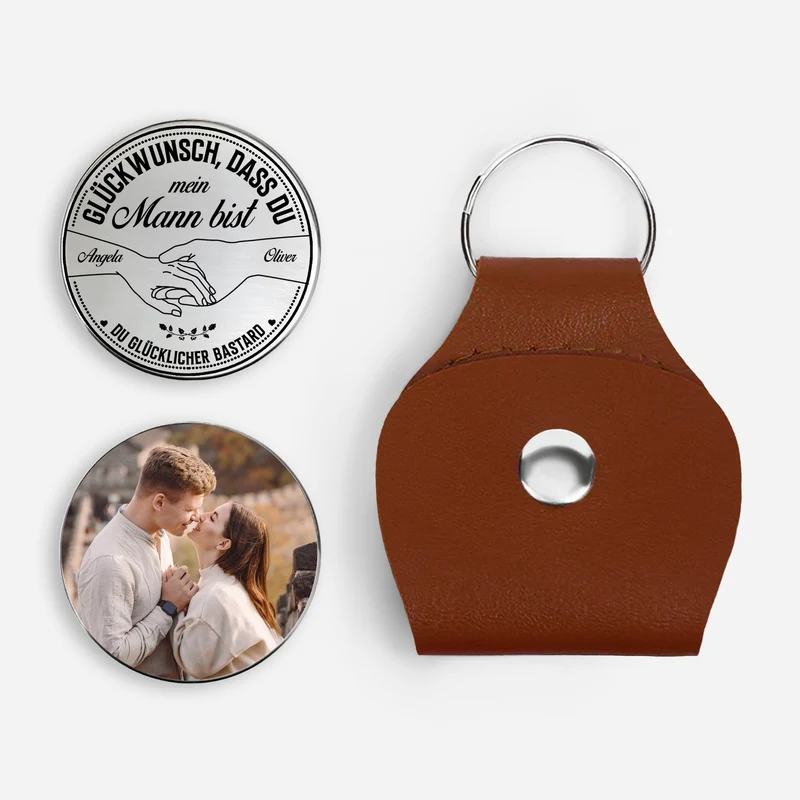 Glückwunsch Dass Du Mein Mann Bist - Personalisierte Paar Geschenke | Pocket Hug Schlüsselanhänger Foto