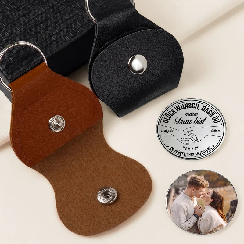 Glückwunsch Dass Du Mein Mann Bist - Personalisierte Paar Geschenke | Pocket Hug Schlüsselanhänger Foto