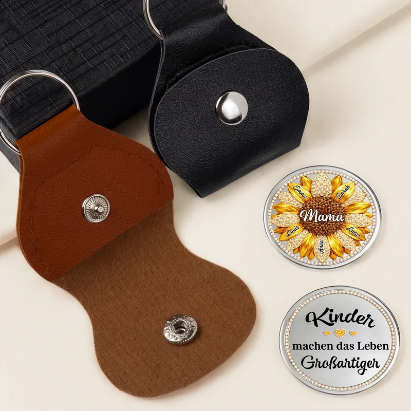 [3D-Optik] Enkelkinder Machen Das Leben Schöner - Personalisiertes Geschenk | Pocket Hug Schlüsselanhänger Oma Mama