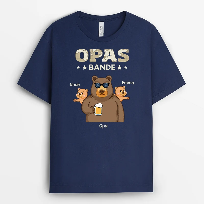 Papas Truppe Bär - Personalisiertes Geschenk | Cooles T Shirt Papa