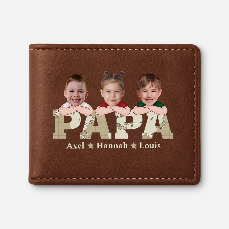 Papa - Personalisierte Geschenke Herren | Portemonnaie Mit Gesicht