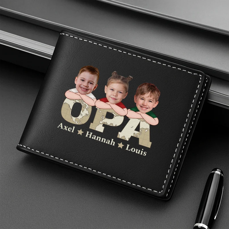 Papa - Personalisierte Geschenke Herren | Portemonnaie Mit Gesicht