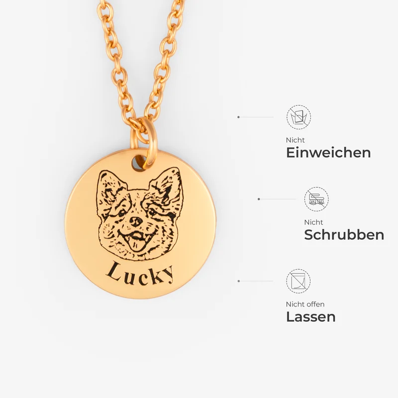 Hund Mit Foto Haustierportrait - Personalisierte Hunde Geschenke | Kette