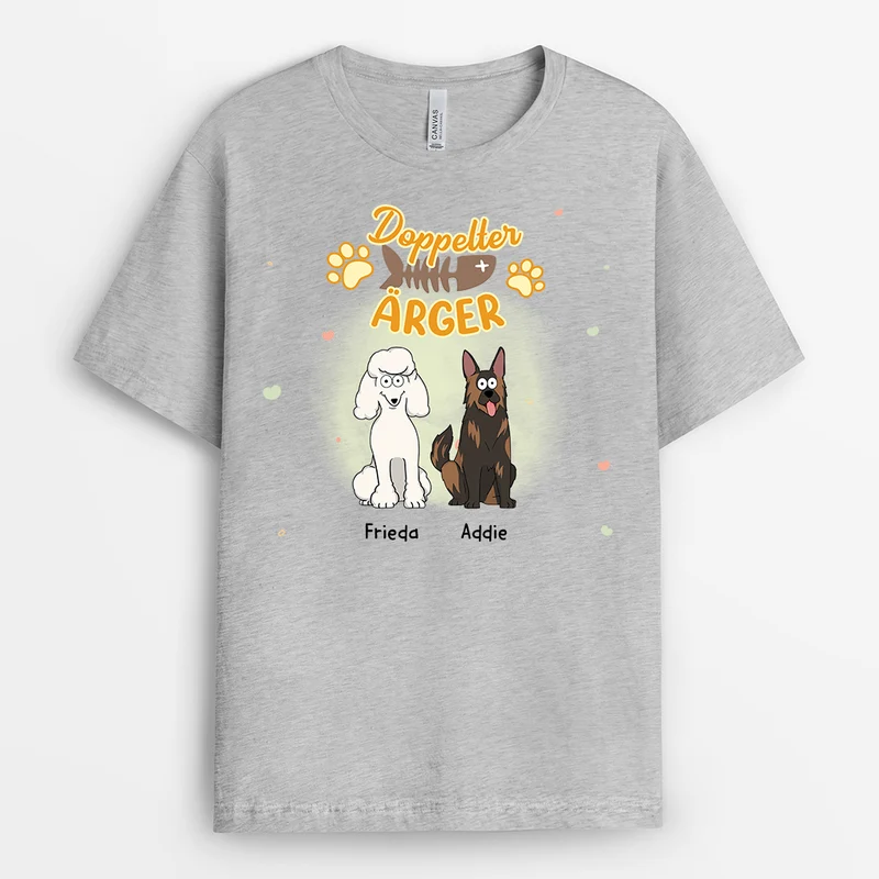 Dreifacher Ärger - Personalisierte Geschenke Für Hundebesitzer | T Shirt