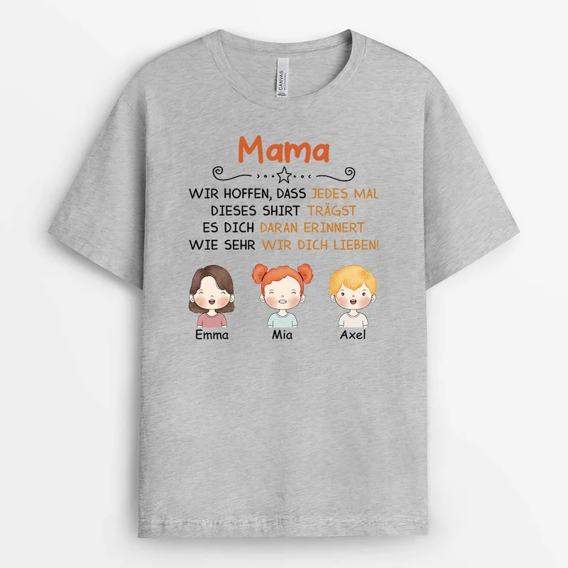 Papa/Opa Ich Hoffe Dass Jedes Mal Wenn Du Dieses Shirt Trägst Es Dich Daran Erinnert Wird Wie Sehr Ich Dich Liebe - Personalisiertes Geschenk | T-Shirt für Männer