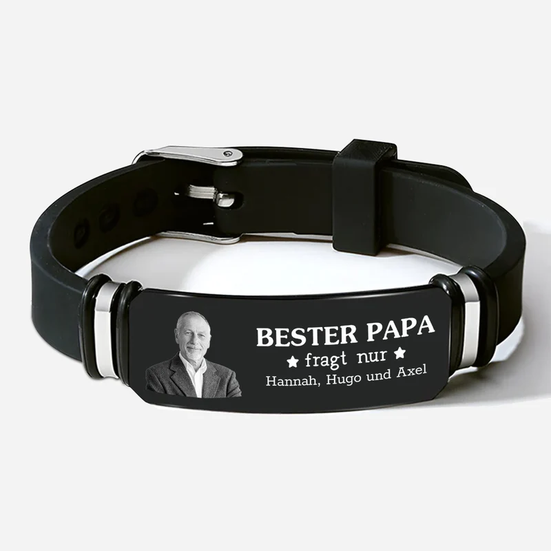 Bester Papa - Personalisiertes Geschenk | Papa Armband mit Foto