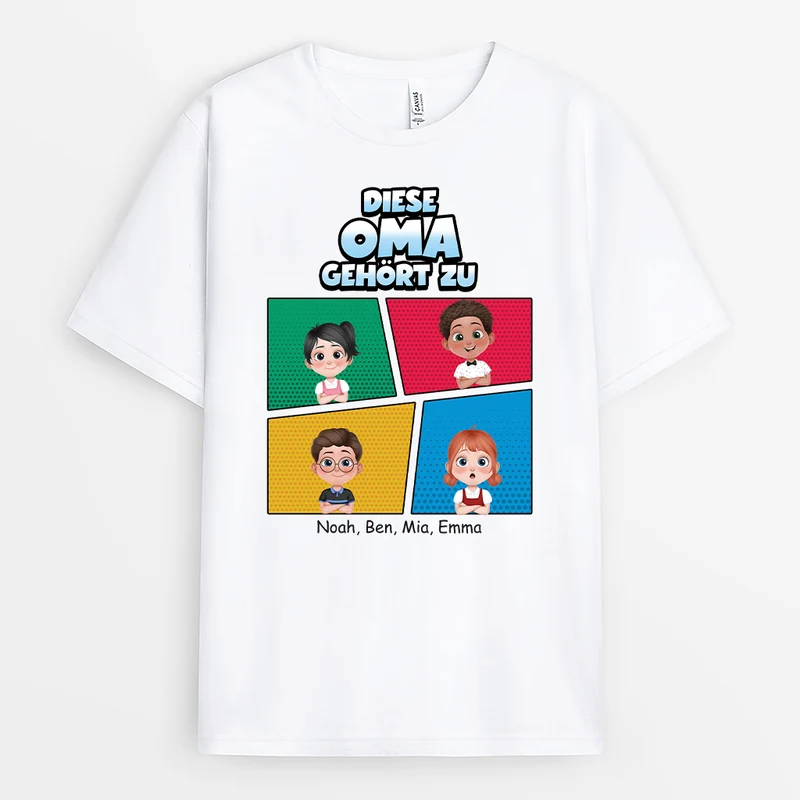 Diese Oma Gehört Zu Comic Panels - Personalisiertes Geschenk | Oma T Shirt