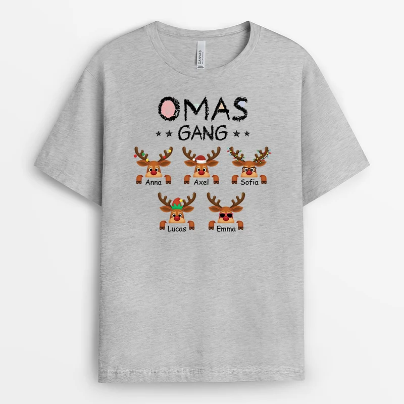 Opas Gang Rentier Bunstifte - Personalisierte Weihnachtsgeschenke | Opa & Oma T Shirt