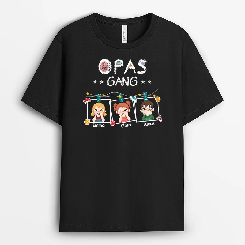 Opas Gang Bunstifte Bilderrahmen - Personalisierte Weihnachtsgeschenke | Opa & Oma T Shirt