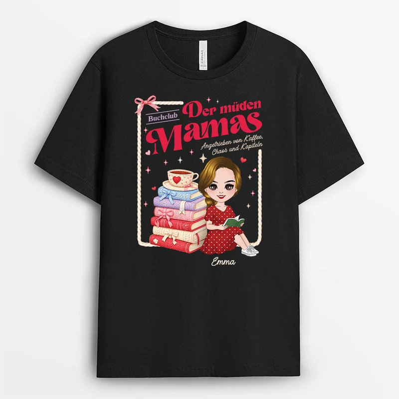 Club Der Müden Mamas - Personalisierte Geschenke Für Leseratten Frauen | Oma & Mama T Shirt Strick-Optik