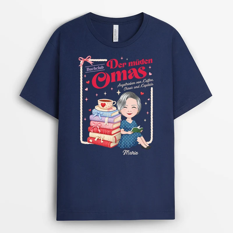 Club Der Müden Mamas - Personalisierte Geschenke Für Leseratten Frauen | Oma & Mama T Shirt Strick-Optik