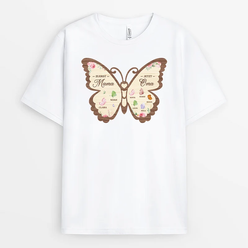 Zuerst Mama Jetzt Oma - Personalisiertes Geschenk | Oma T Shirt