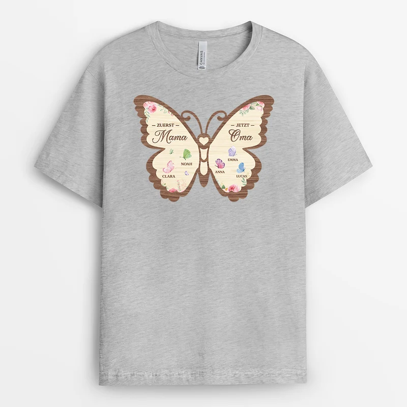 Zuerst Mama Jetzt Oma - Personalisiertes Geschenk | Oma T Shirt