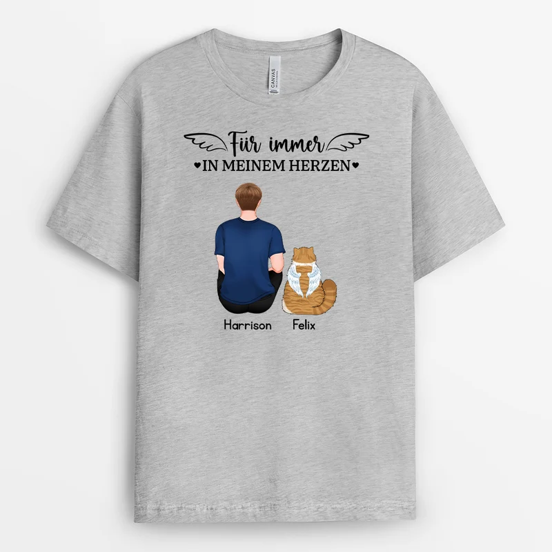 Ich Bin Immer Bei Dir - Personalisierte Trauergeschenke | Hunde & Katzen T Shirt