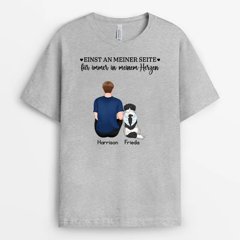 Ich Bin Immer Bei Dir - Personalisierte Trauergeschenke | T Shirt Hund & Katze