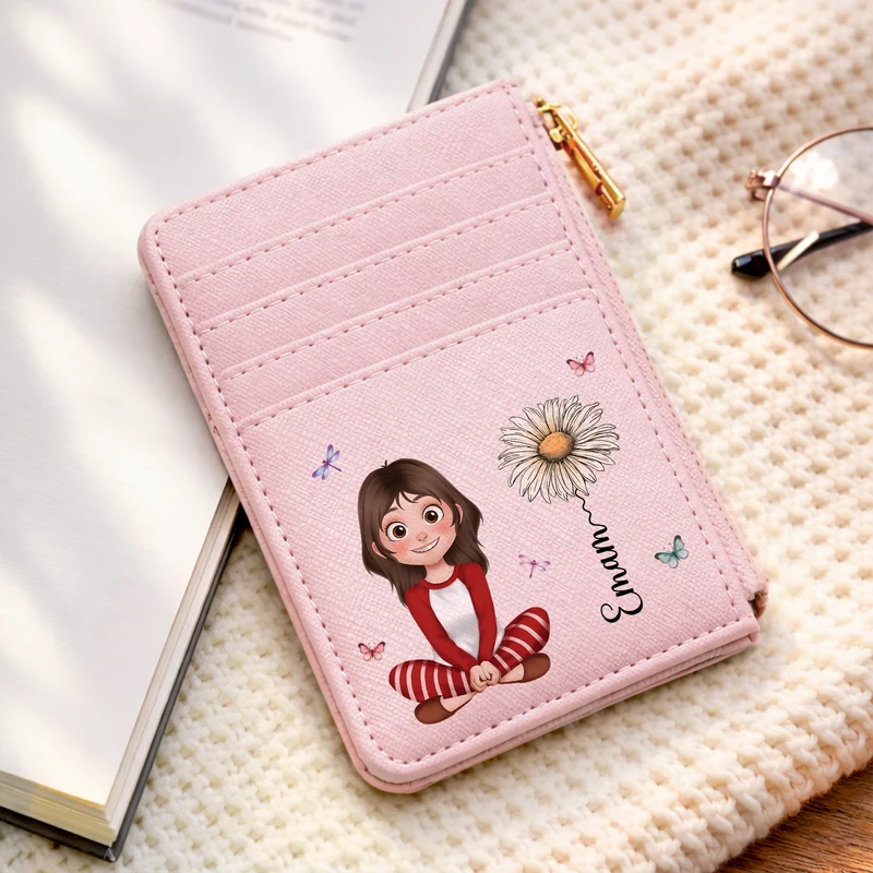 Name + Blume Gold - Personalisierte Geschenke Für Frauen | Kartenetui