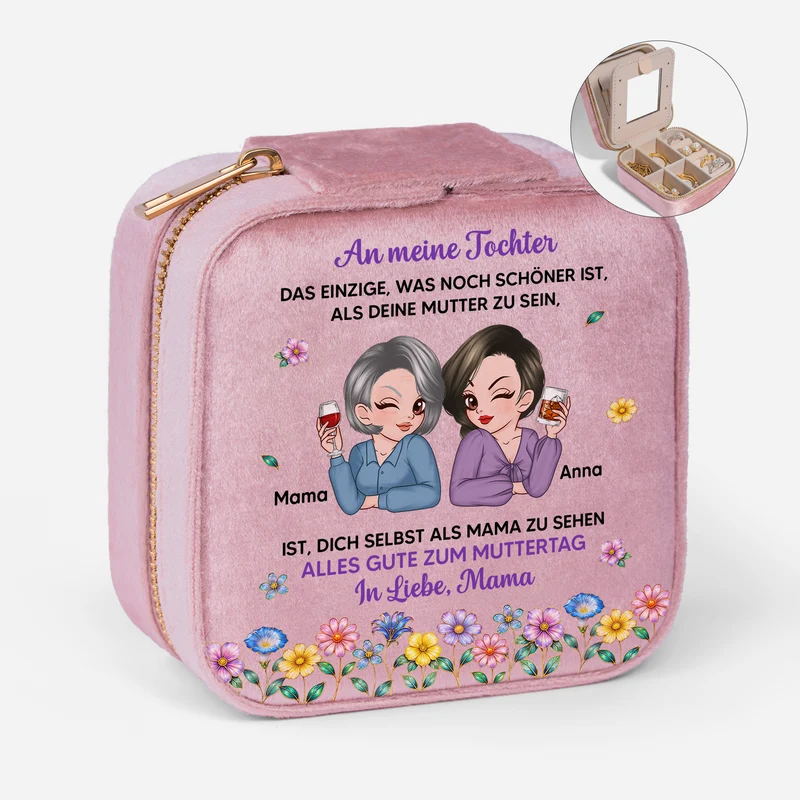 Meine Tochter Wird Mutter Sprüche - Personalisierte Geschenke Tochter | Schmuckkästchen Samt
