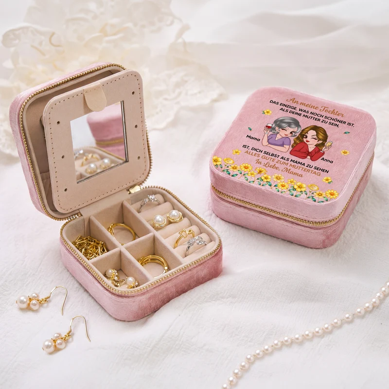 Meine Tochter Wird Mutter Sprüche - Personalisierte Geschenke Tochter | Schmuckkästchen Samt