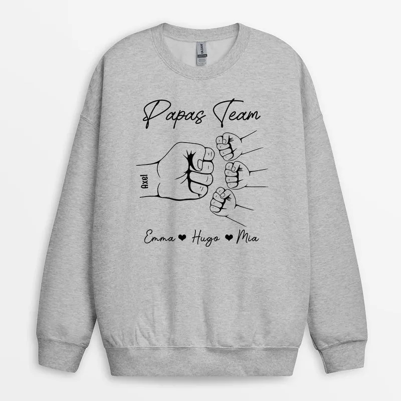 Opas/Papas Team Faustgruß - Personalisiertes Geschenk | Sweatshirts Opa/Papa