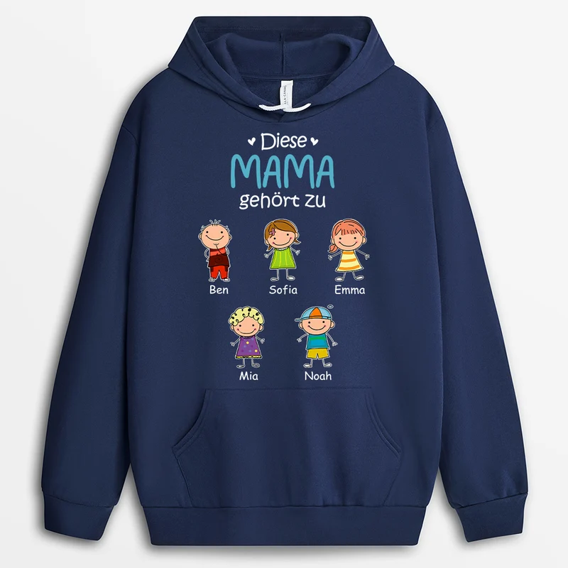 Dieser Papa Gehört Zu - Personalisiertes Geschenk | Mama/Papa Hoodie
