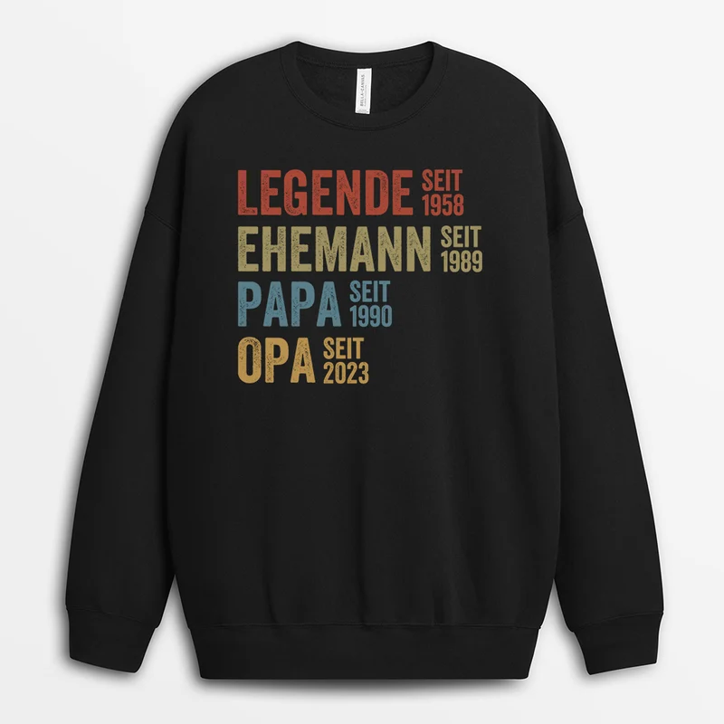 Die Legende - Personalisiertes Geschenk | Sweatshirts Opa/Papa
