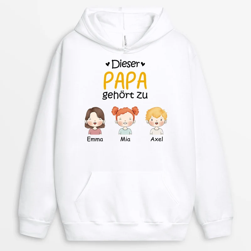 Dieser Papa/Diese Mama Gehört Zu - Personalisiertes Geschenk | Mama/Papa Hoodie