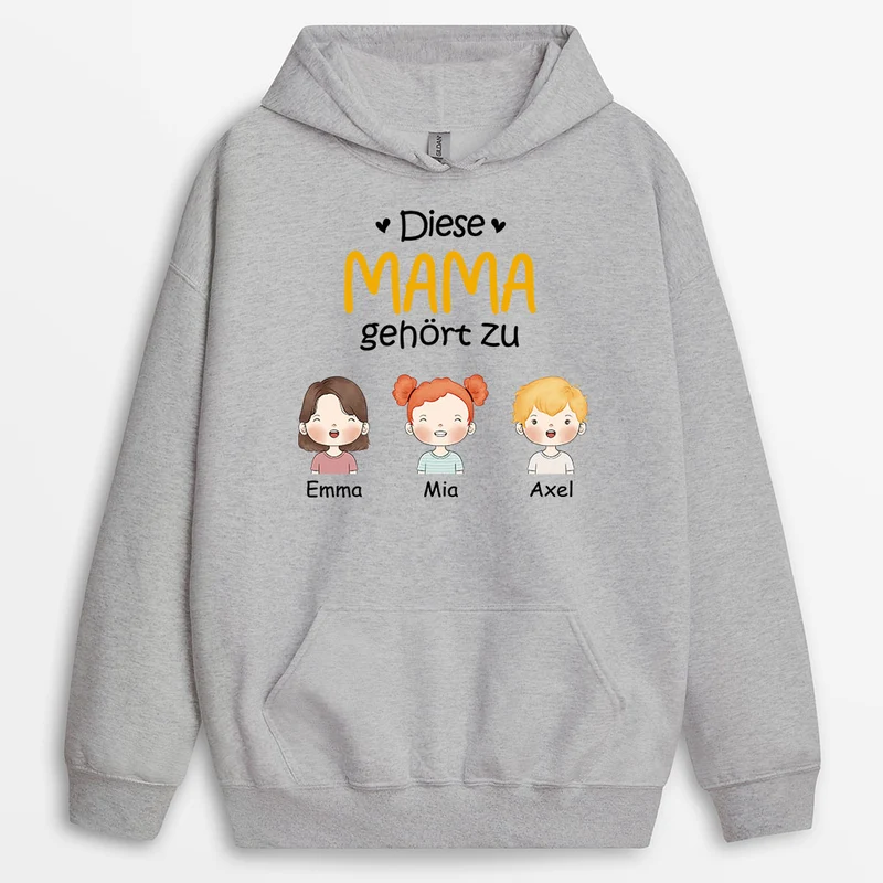 Dieser Papa/Diese Mama Gehört Zu - Personalisiertes Geschenk | Mama/Papa Hoodie