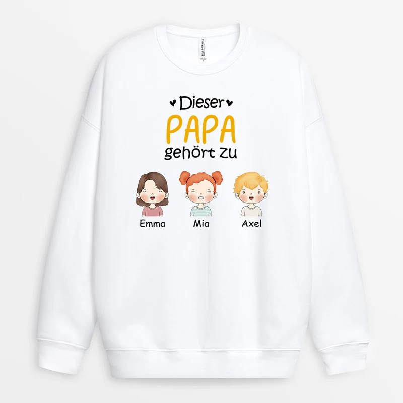 Dieser Papa/Diese Mama Gehört Zu - Personalisiertes Geschenk | Sweatshirts Mama/Papa