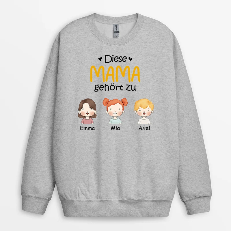 Dieser Papa/Diese Mama Gehört Zu - Personalisiertes Geschenk | Sweatshirts Mama/Papa