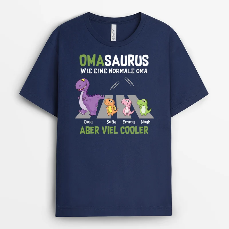 Papasaurus Wie Ein Normaler Papa Aber Mehr Raawrsome - Personalisiertes Geschenk | T-Shirt für Papas