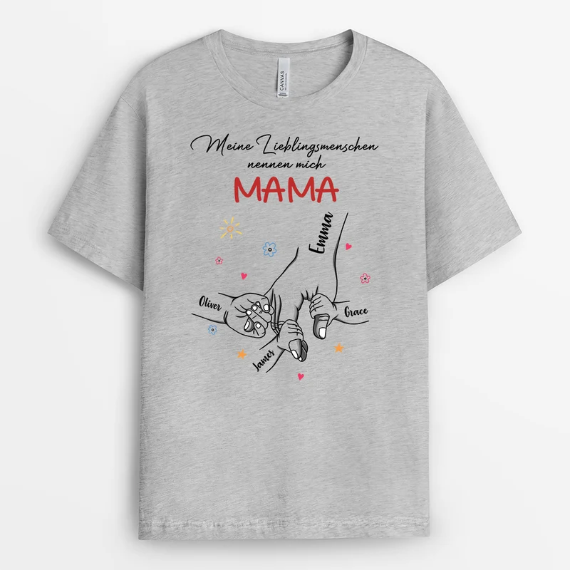 Meine Lieblingsmenschen Nennen Mich Oma - Personalisiertes Geschenk | T-Shirt für Oma
