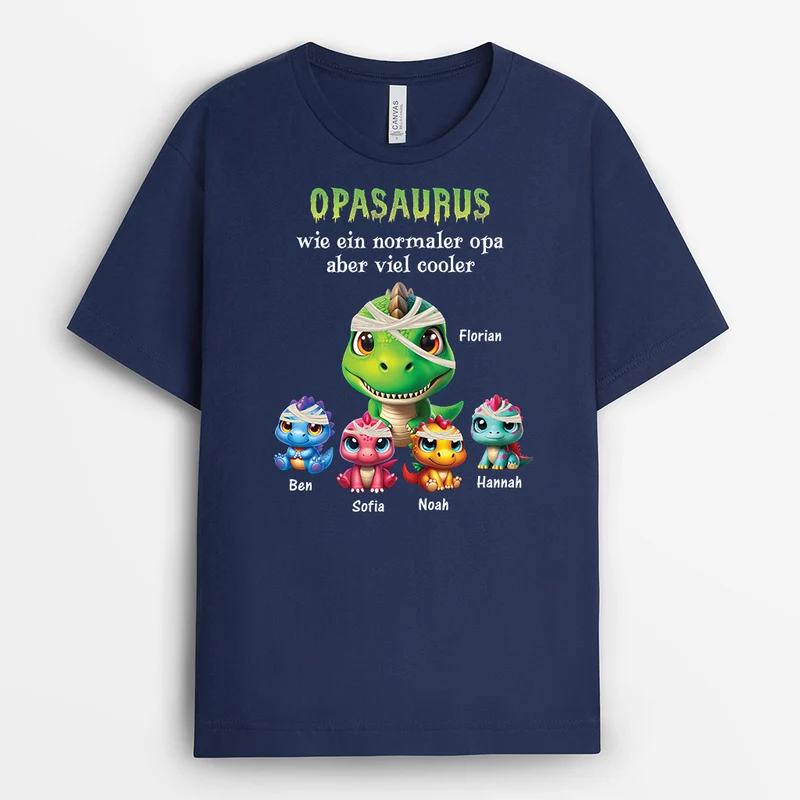 Omasaurus/Mamasaurus Wie Eine Normale Oma/Mama Aber Viel Toller - Personalisiertes Geschenk | T-Shirt für Frauen