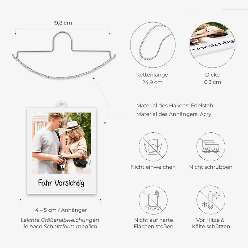 Für Immer Und Ewig - Personalisierte Paar Geschenke | Acryl Autospiegel Anhänger Foto