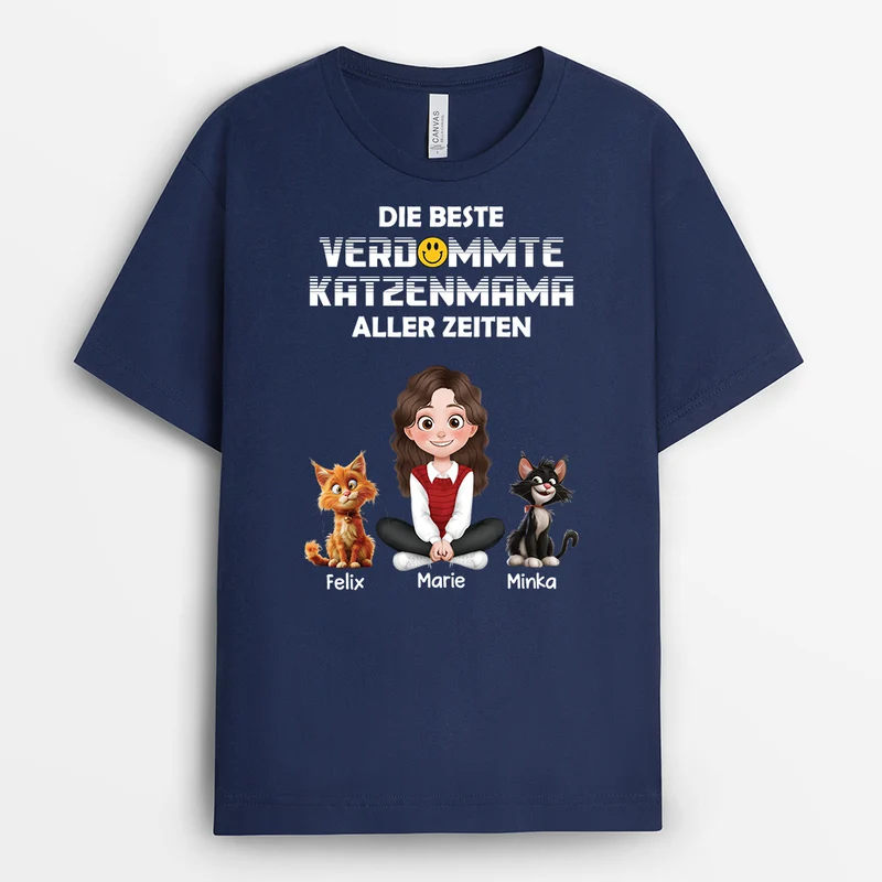 Der Beste Verdammte Katzenpapa Aller Zeiten - Personalisiertes Geschenk | Katze T-Shirts