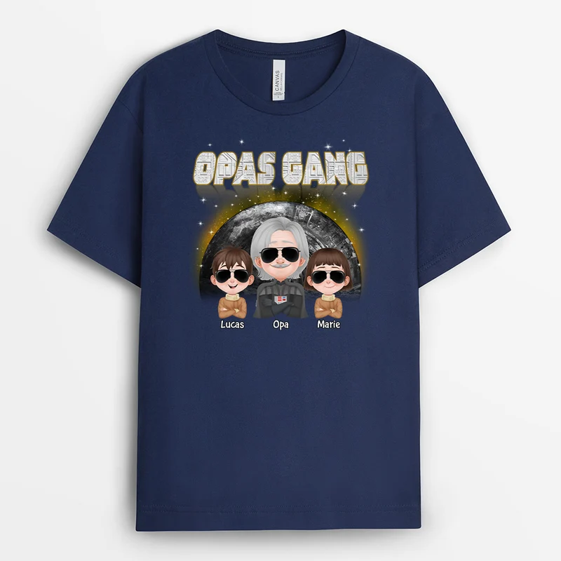 Papas Gang Galaxie - Personalisiertes Geschenk | T Shirt Papa