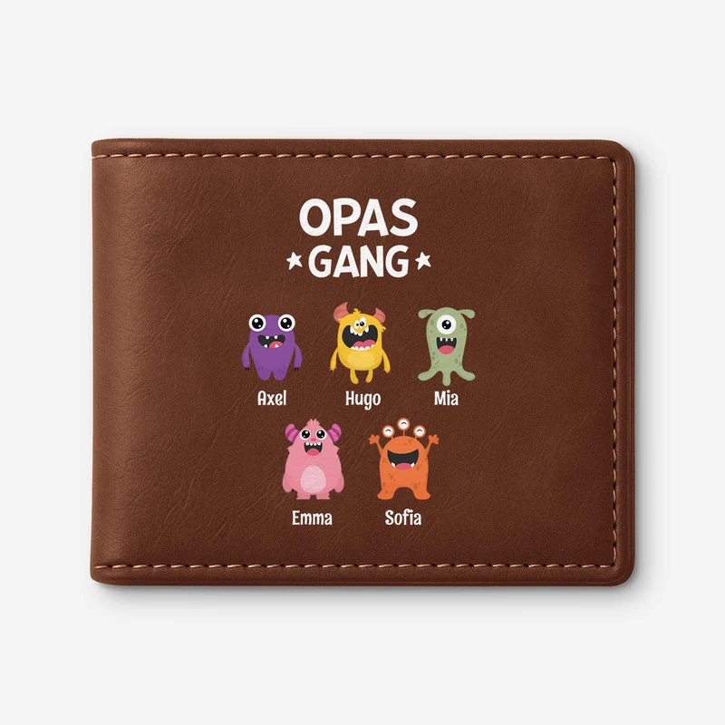 Papas Gang Monster - Personalisierte Geschenke Herren | Portemonnaie
