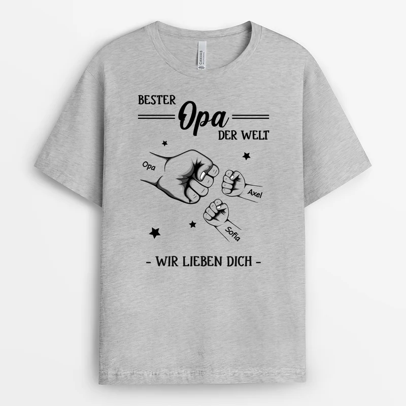 Bester Papa Aller Zeiten Wir Lieben Dich - Personalisiertes Geschenk | T Shirt Papa