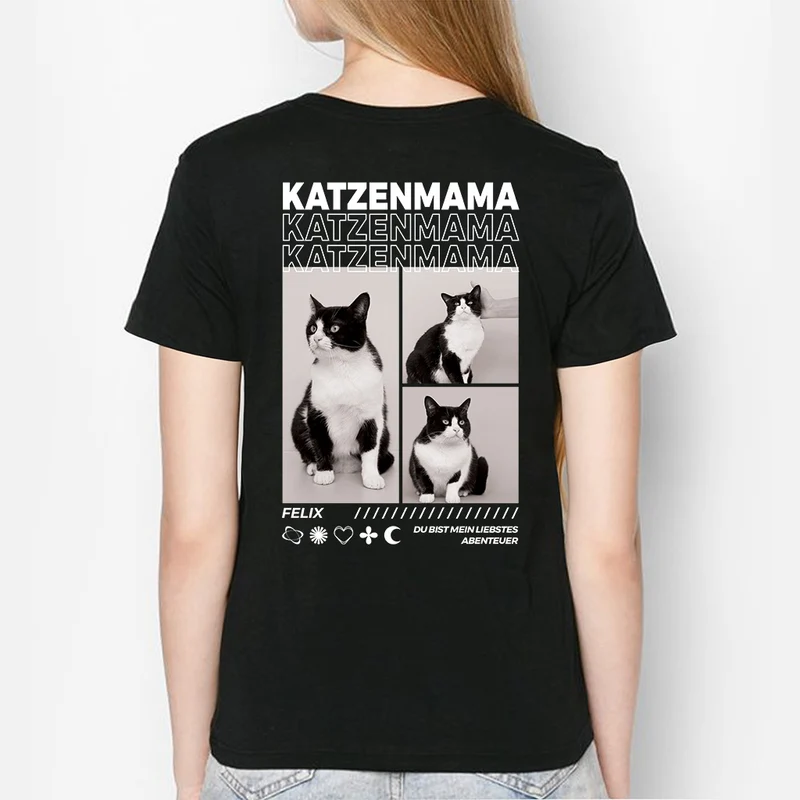 Du Bist Mein Liebstes Abenteuer - Personalisiertes Geschenk | T shirt Katzemama mit Foto