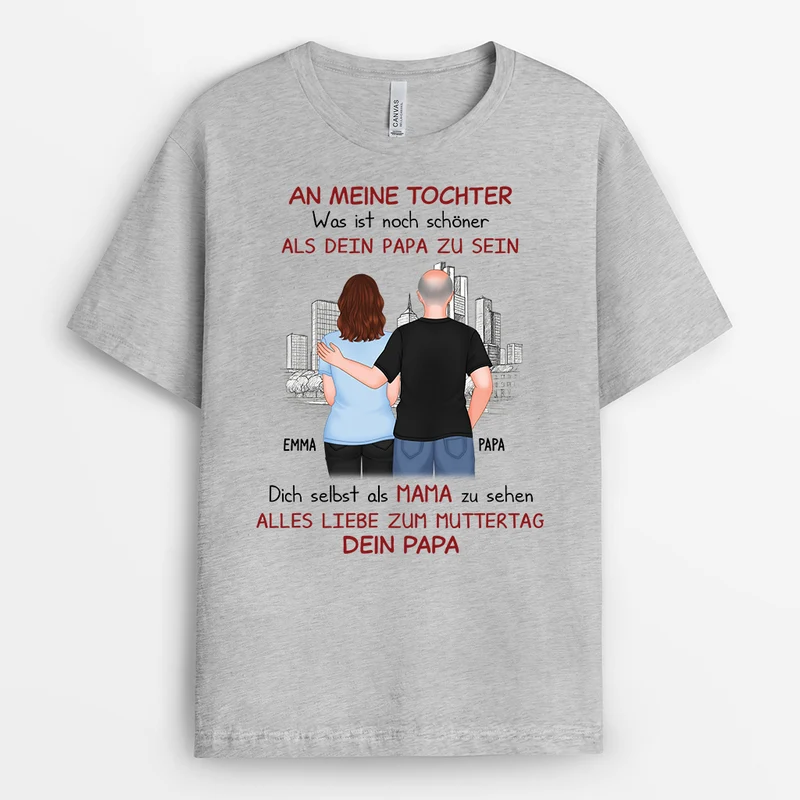 Ein Dank An Papa - Personalisiertes Geschenk | T Shirt Papa zum Vatertag