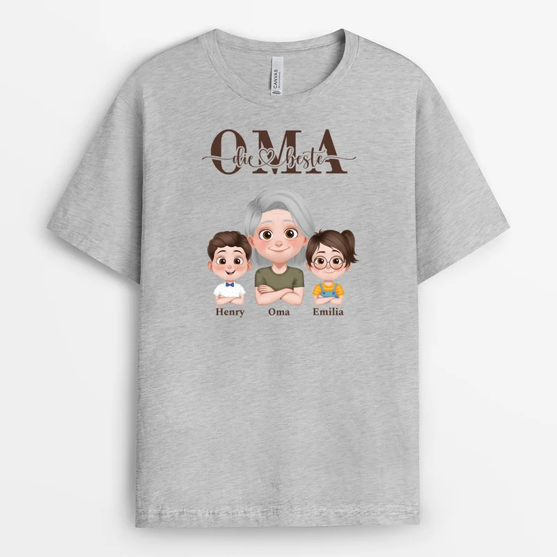 Der Beste Papa Cartoon Armeemuster - Personalisiertes Geschenk | Weißes T Shirt Papa