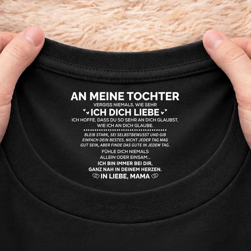 Bleib Stark Sei Selbstbewusst Und Gib Einfach Dein Bestes - Personalisiertes Geschenk | Schwarzes T Shirt Nackenlabel Drucken Sohn Tochter Männer Frauen