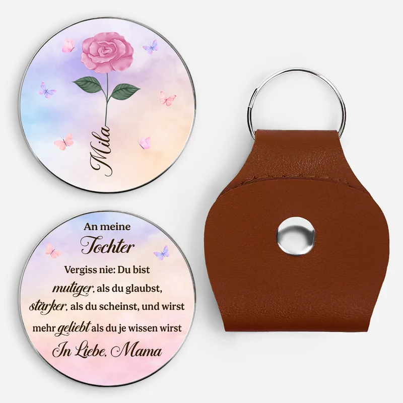Du Wirst Mehr Geliebt Als Du Ahnst - Personalisiertes Geschenk | Pocket Hug Schlüsselanhänger Mama Oma