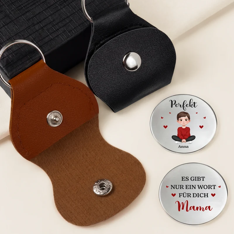 Es Gibt Nur Ein Wort Für Dich Mama - Personalisiertes Geschenk | Pocket Hug Schlüsselanhänger Mama Papa