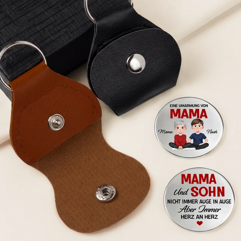 Eine Umarmung Von Papa - Personalisiertes Geschenk | Pocket Hug Schlüsselanhänger Papa Mama