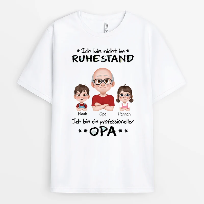 Ich Bin Professioneller Opa Cartoon - Personalisiertes Geschenk | Opa-T-Shirts