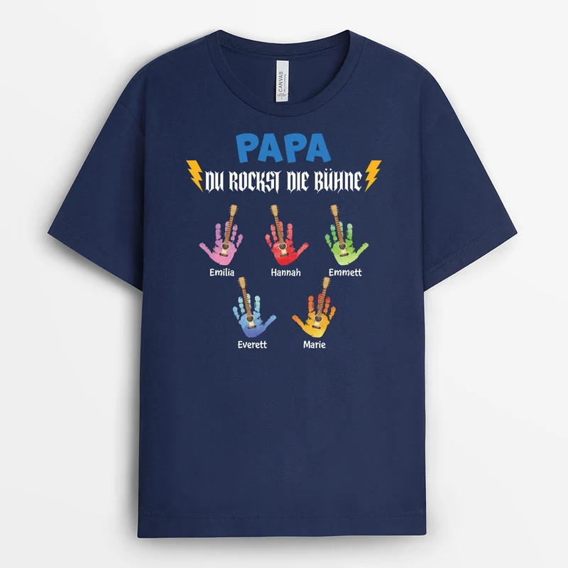 Opa Du Rockst Die Bühne - Personalisiertes Geschenk | T-Shirt Opa