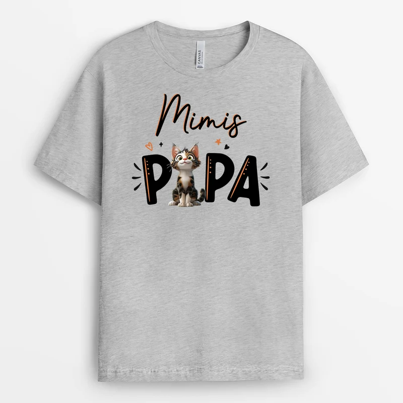 Katzenpapa/Katzenmama - Personalisierte Geschenke Katze | T-Shirt